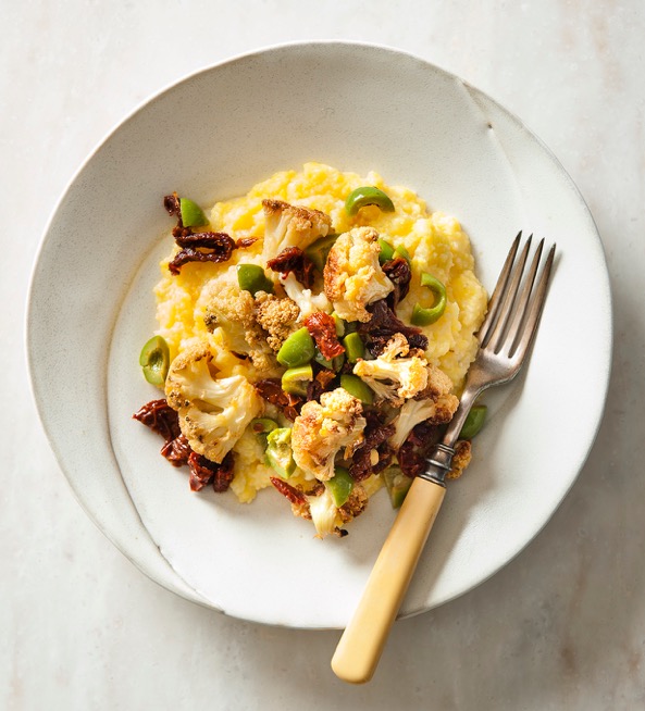 Image for Cauliflower with Green Olives and Sun-Dried Tomatoes on Polenta