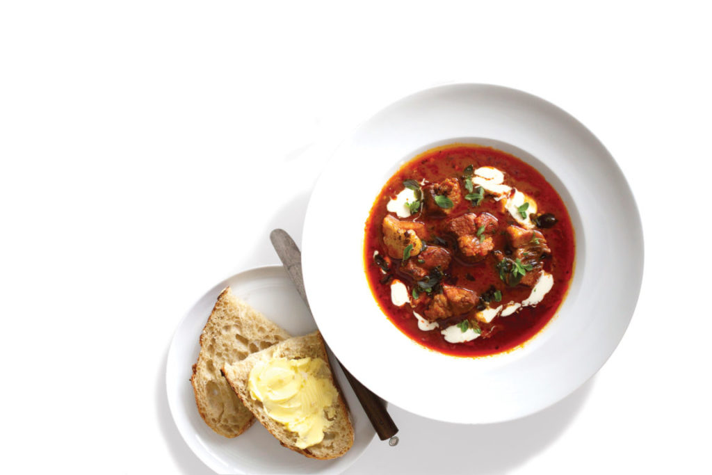 Image for Pork Shoulder & Tomato Soup with Crème Fraîche