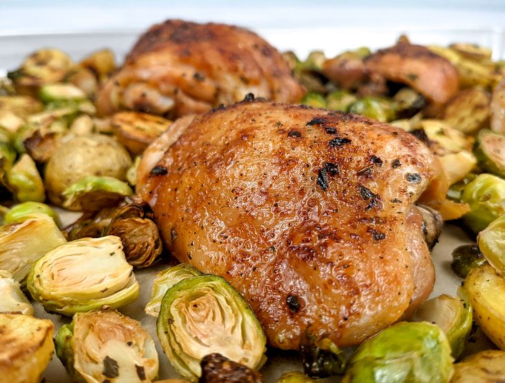 Image for Sheet Pan Chicken, Potatoes and Brussels Sprouts