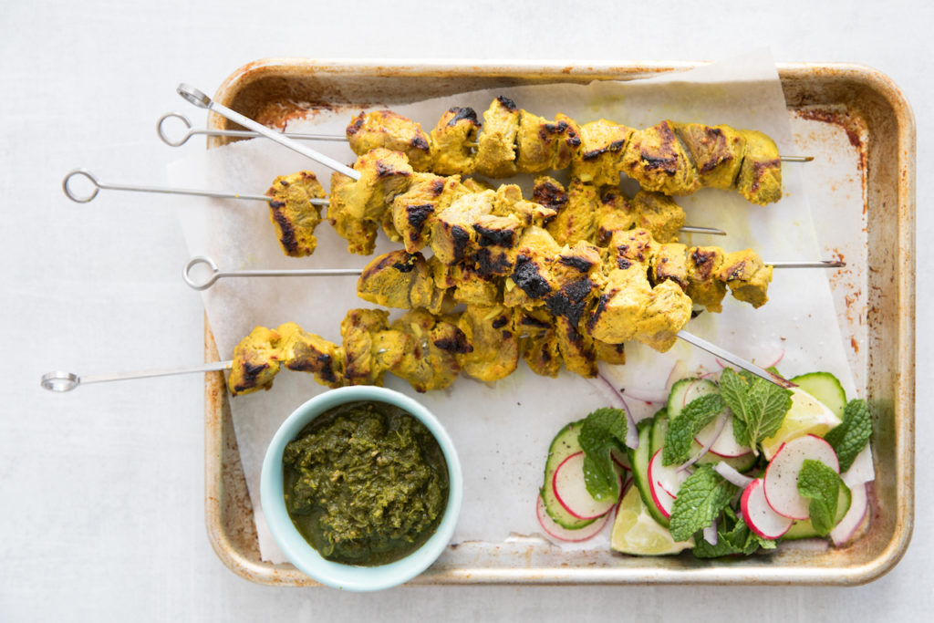 Image for Afghani Lamb Kebabs with Maazah Chutney