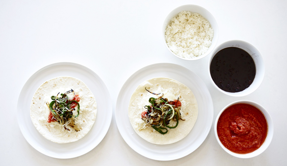 Image for Poblano Tacos with Cauliflower Queso & Tomato Sauce