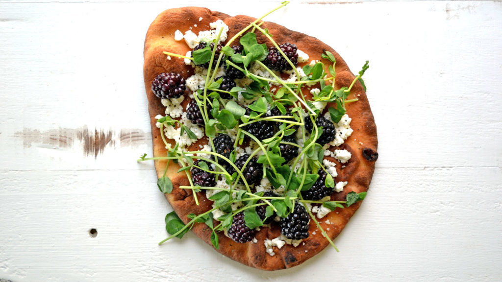 Image for Blackberry & Goat Cheese Naan Pizza