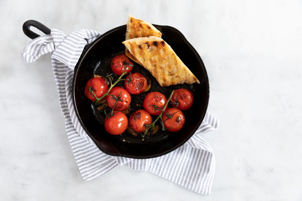 Image for Spicy Charred Vine Tomatoes with Garlic