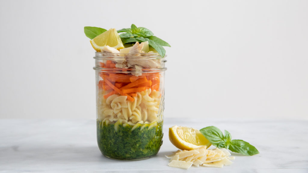 Image for Lemon Pesto Chicken Noodle Soup in a Jar