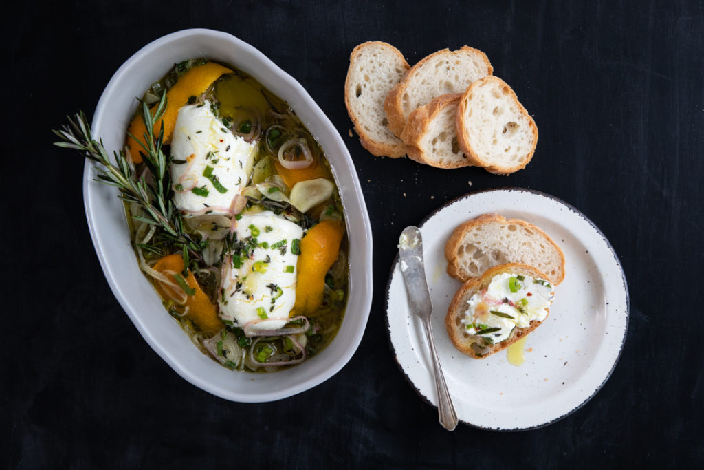 Image for Baked Goat Cheese with Shallots and Herbs