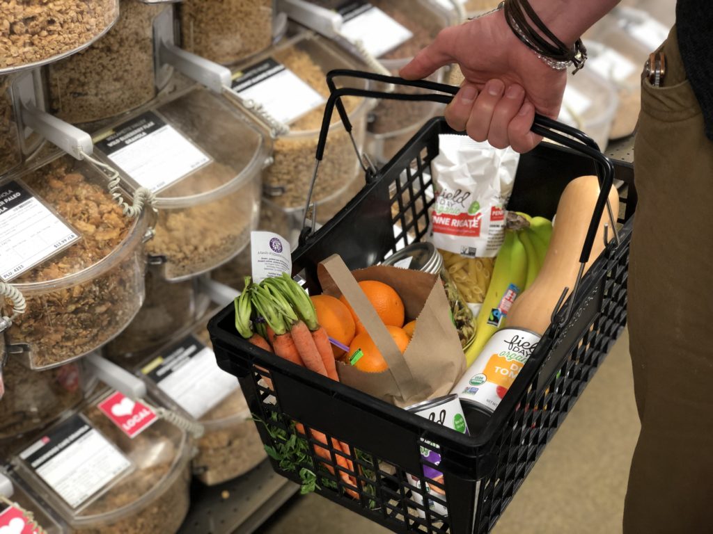 Basket of Co-op Groceries