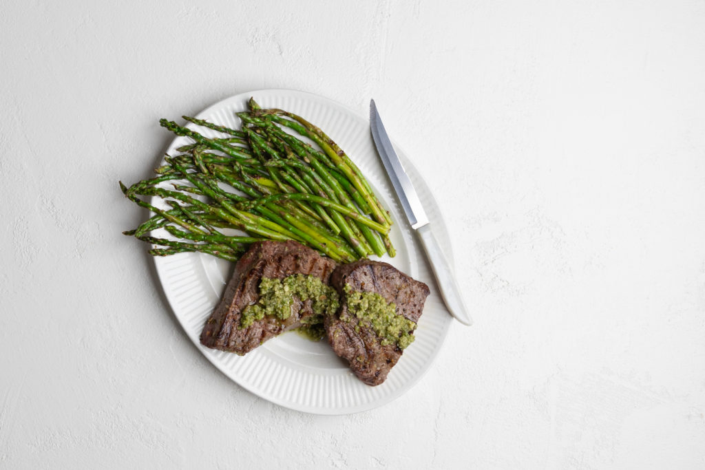 Image for Sirloin Steak with Pesto and Asparagus