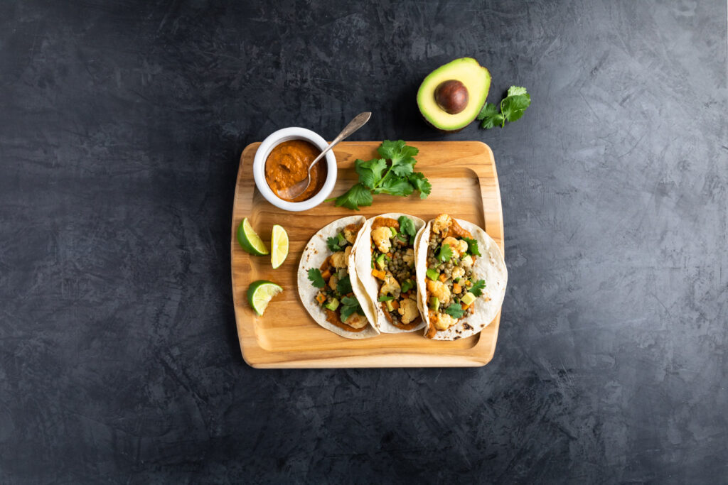 Image for Lentil and Cauliflower Curry Tacos