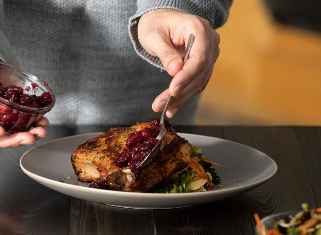 Image for Pork Chops with Cranberry Citrus Chutney