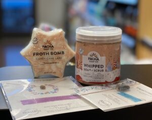 Pacha Soap and Bath Slime and Soul Ku Necklaces