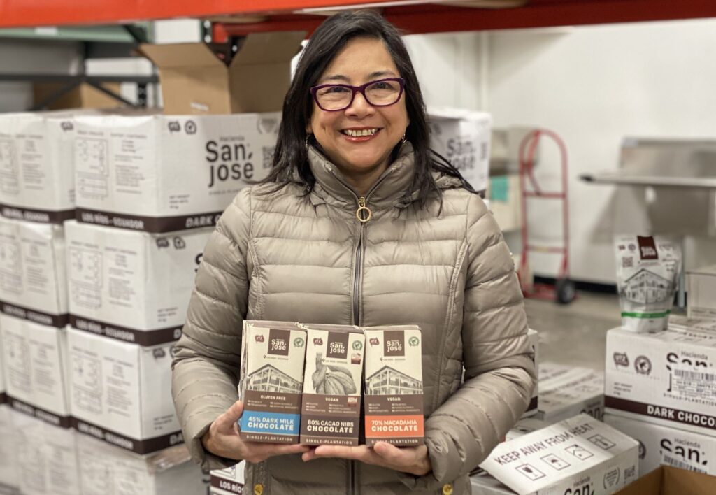 Monica Jimenez Holds San Jose Chocolates