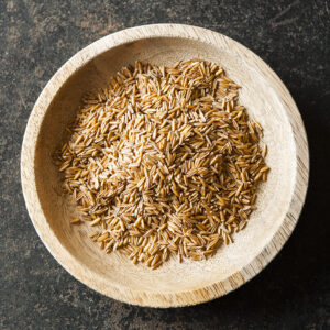 a bowl of Kernza grains