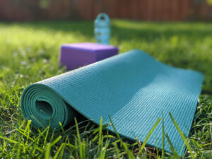 Yoga Mat in Yard