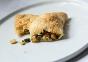 Plated Chickpea Puff Pastry for Lunch