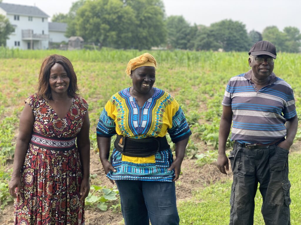 Jane, Callin and Charles, SASA Farmers