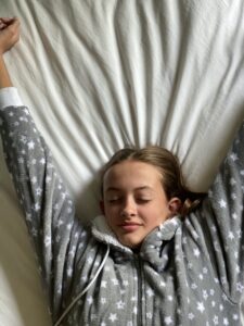 Stretching in Bed in the Morning