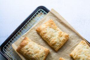 Greek Chickpea Tarts on Pan