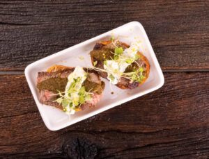 Image for Crostini with Beef and Chimichurri Sauce