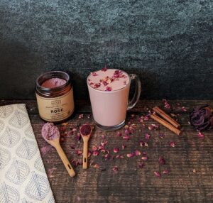 Rose Milk Hot Functional Beverage