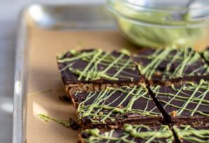 Irish Oat Flapjacks Cut on Tray