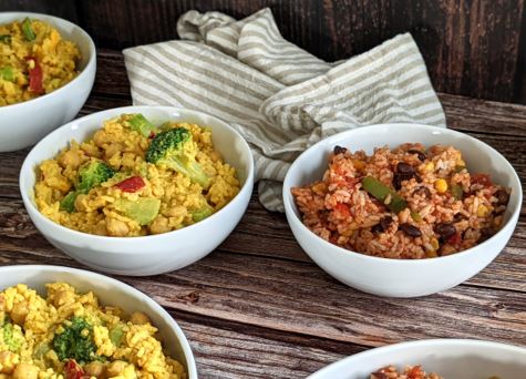 Southwest Rice and Coconut Curry in Bowls