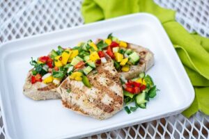 Tuna Steak with Colorful Salsa