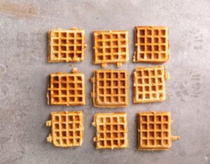 A Grid of Waffles Lying Flat