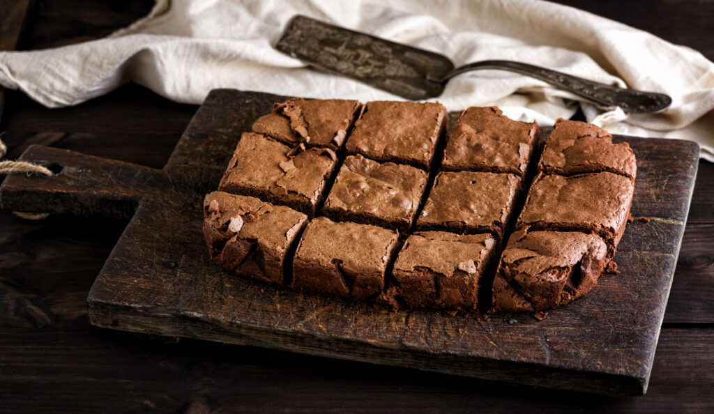 Brownies Cut on a Board