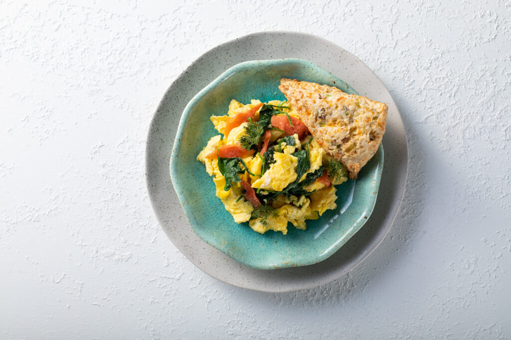 Image for Salmon Spinach Scramble