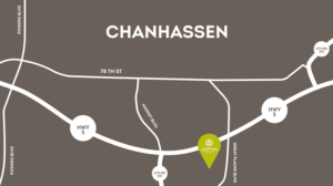 Map Showing the Chanhassen Store South of Highway 5