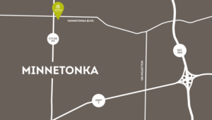 Map of the Minnetonka Store, on the Southeast Corner of 101 and Minnetonka Boulevard.