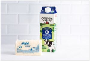 Organic Valley Milk and Hope Butter