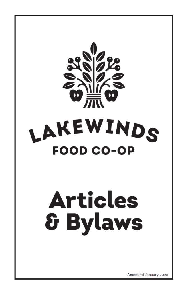 Lakewinds Food Co-op Articles and Bylaws Booklet