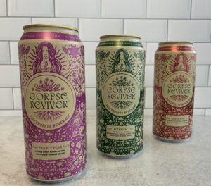 Three Cans of Corpse Reviver Electrolyte Beverage