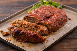 Sweet Chili Thai Meatloaf With Cut Slices