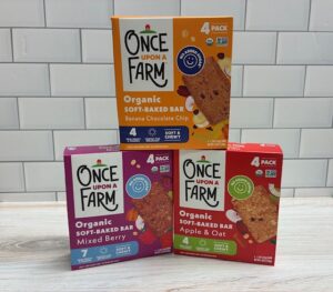 3 Boxed Stacked of Once Upon a Farm Bars