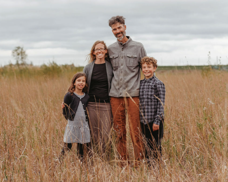 Family In Wheat Field