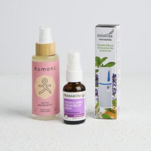 Komoni Room Spray, Pranarom Room Spray, And Pranarom Portable Diffuser