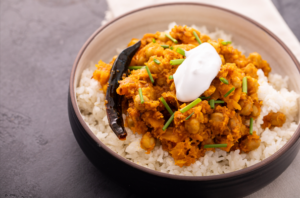 Chickpea curry in bowl
