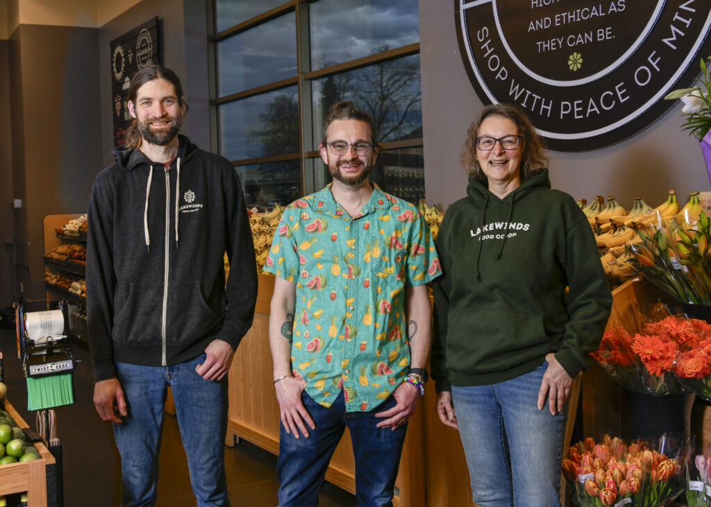 Three Lakewinds Produce Staff Standing Together