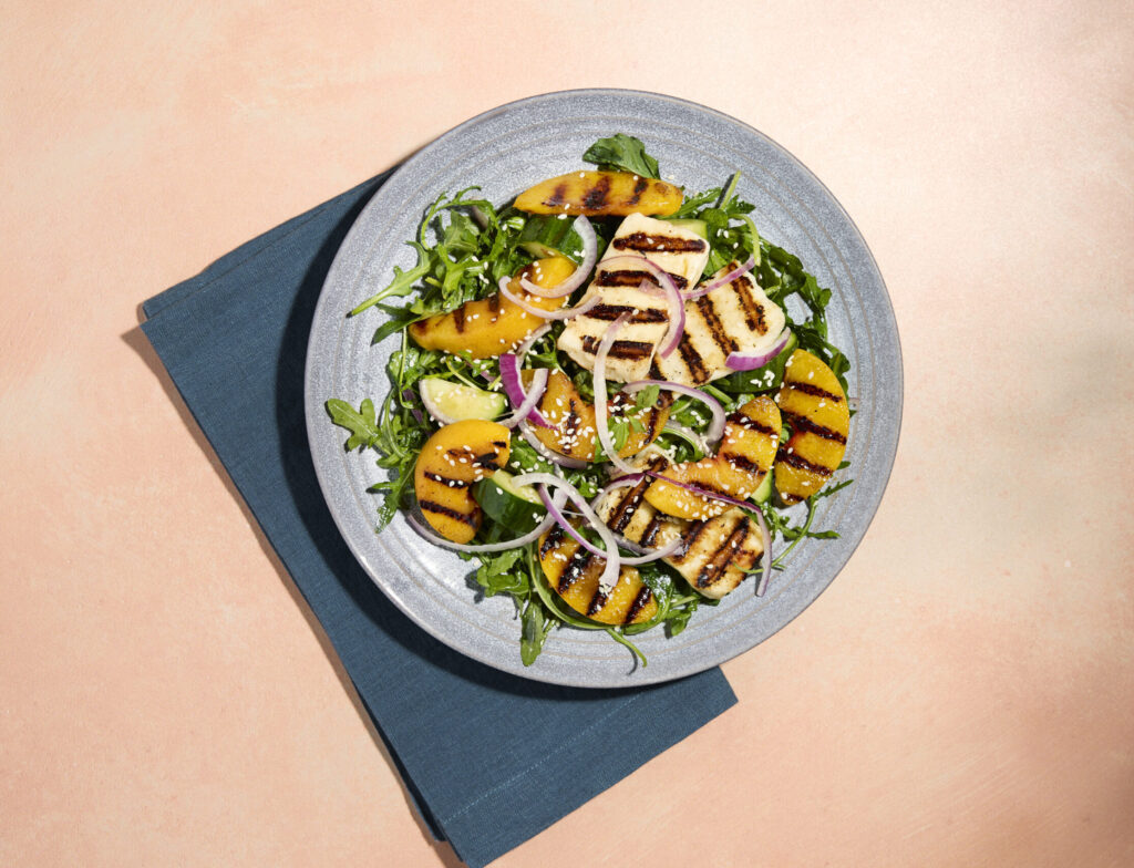 Image for Grilled Peach & Halloumi Salad