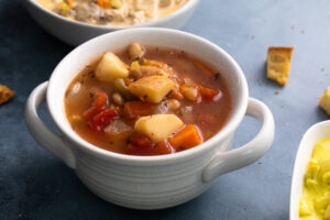 Bowl of Chunky Vegetable Soup